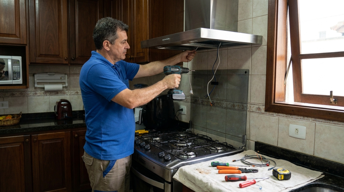 Instalacao de coifa e exaustor residencial em Caxias do Sul‑RS