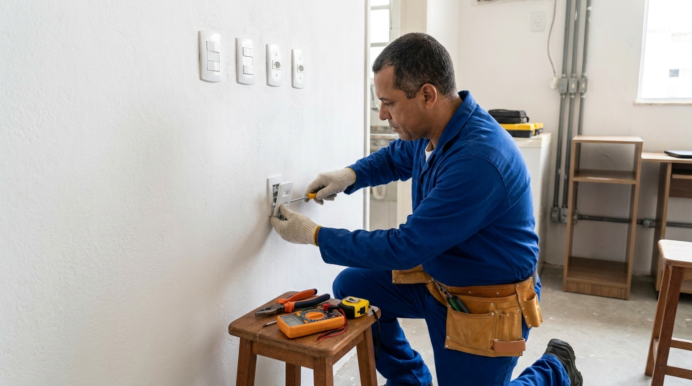 Instalacao de tomada e interruptor profissional em Caxias do Sul‑RS