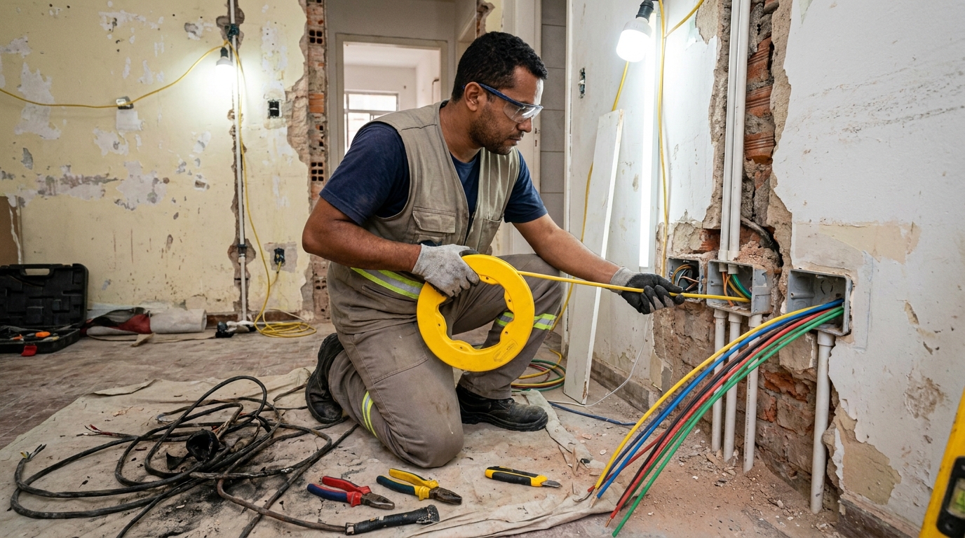 Troca de fiacao eletrica profissional em Caxias do Sul‑RS
